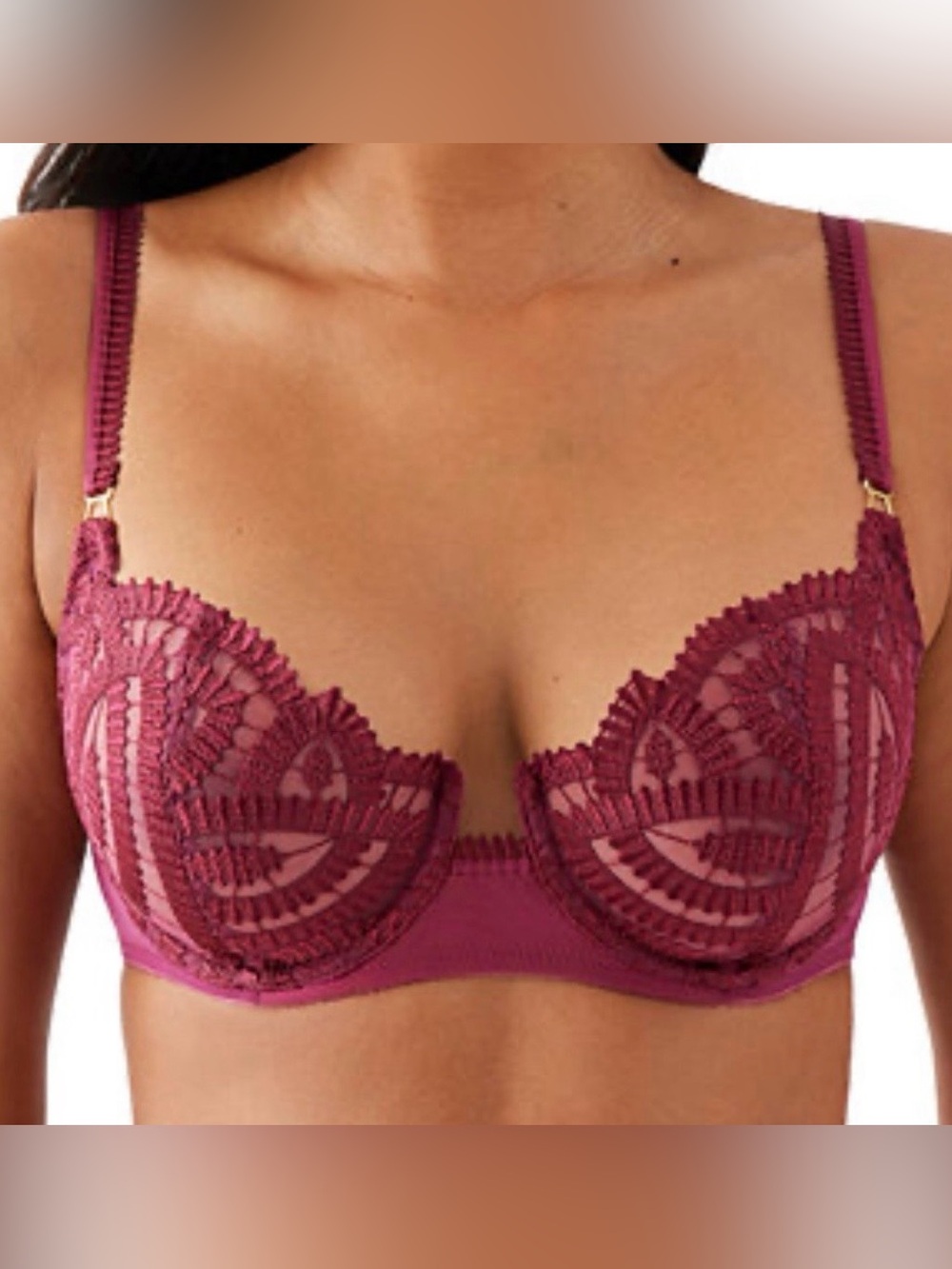 Wacoal After Dark Embroidered Balconette Bra (32C)